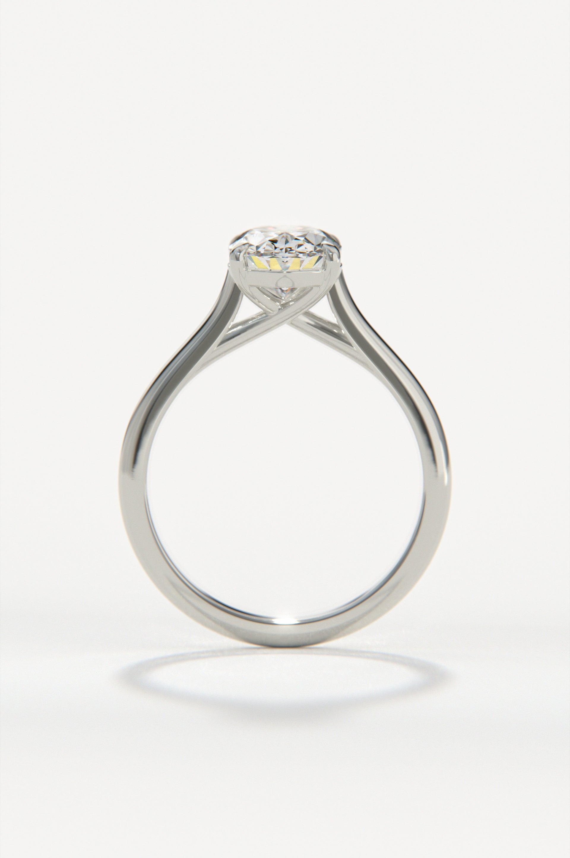 Trellis - Oval White