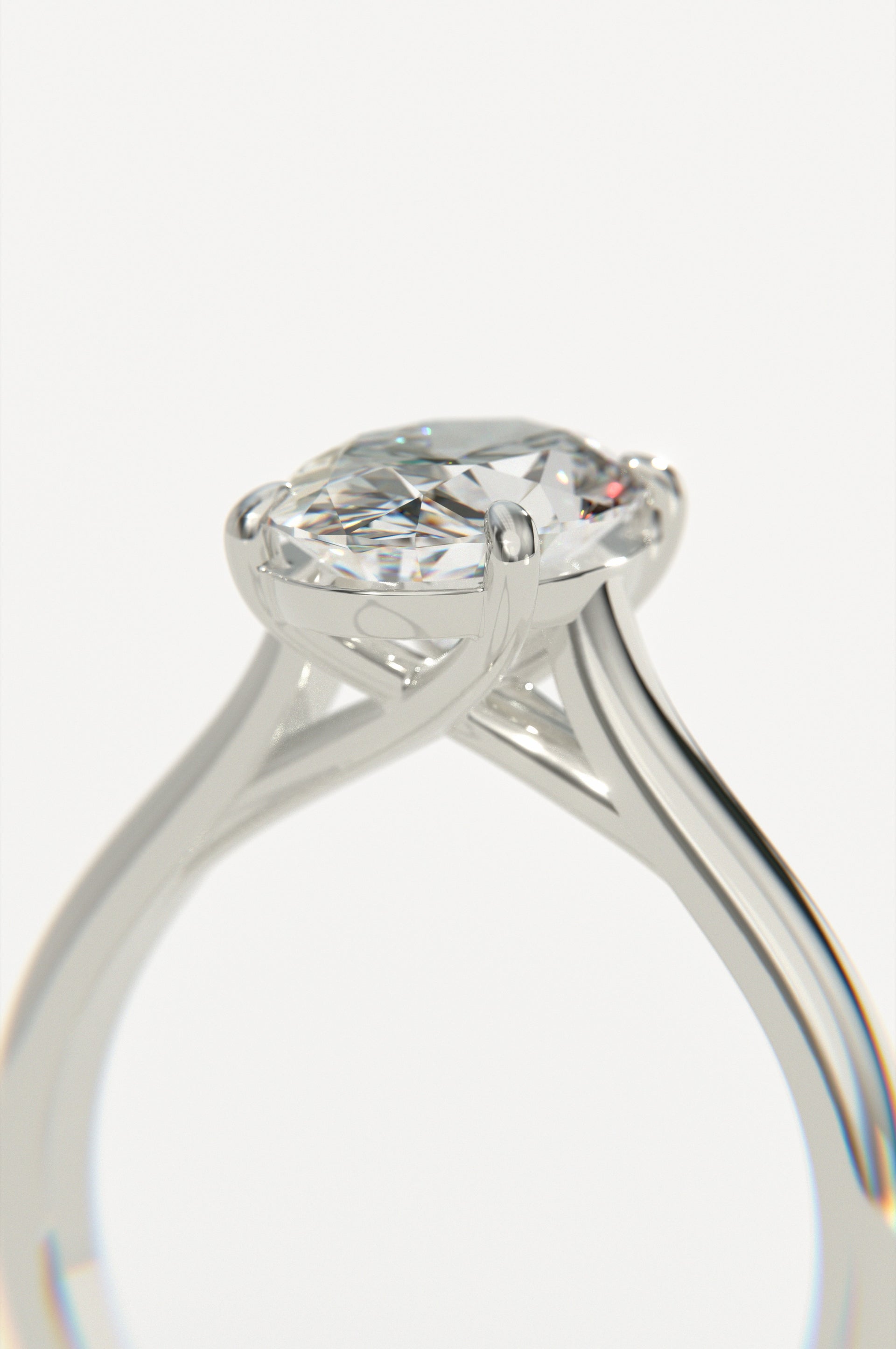 Trellis - Oval White
