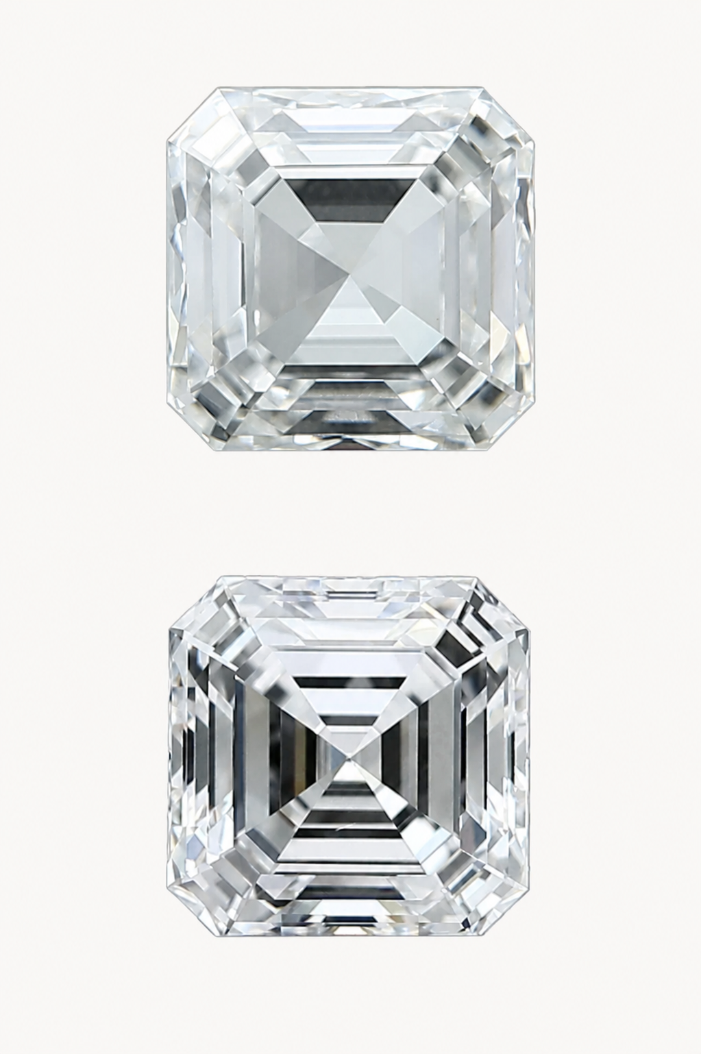 Top diamond showing windowing where you can see through a stone and makes it look 'glassy'.