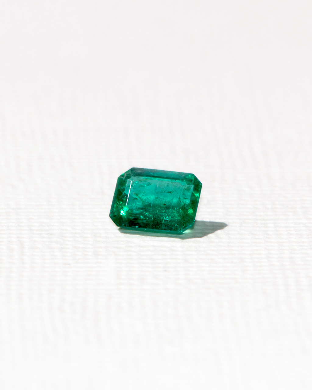 Natural emeralds usually have visible inclusions which give the stone character.